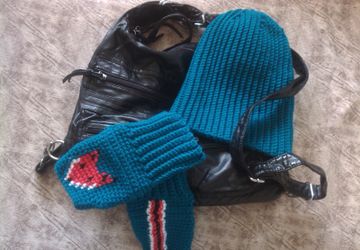 Шапка + митенки