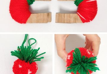 Милые "фруктовые" помпоны своими руками