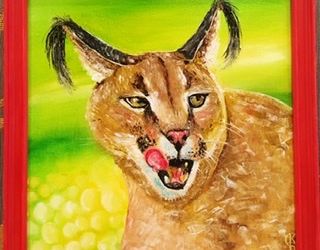 Картина маслом «Портрет каракала»