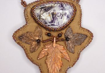 Кулон "Звенящая роща" с лепидолитом