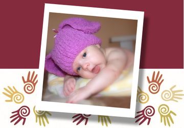 Вязаная шапочка "Зайка"