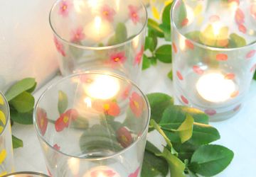 Цветочный декор для посуды