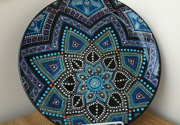 Декоративная тарелка "Зимние узоры"