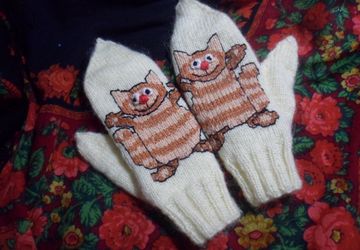 Варежки "Кот Мармот"