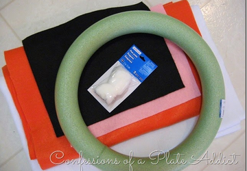 Забавный кролик и морковный венок для весны и Пасхи.