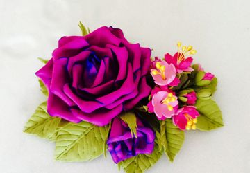 #заколка-брошь из фоамирана