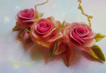 Колье "Осенние розы"🍂
