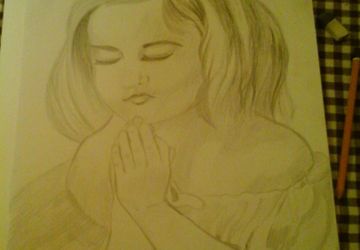 девочка молиться