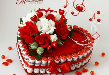 Конфетное сердце "МЕЛОДИЯ ЛЮБВИ"