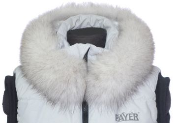 Опушка из меха серого песца