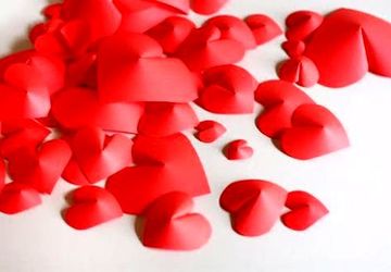 Сердечки из бумаги