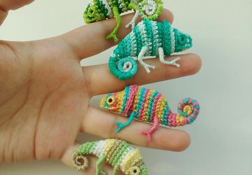 Хамелеончик брошь