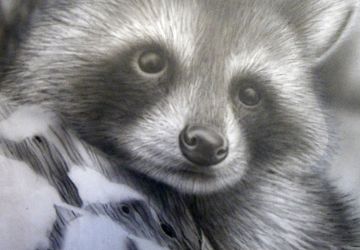 Картина в технике аэрография без рамы