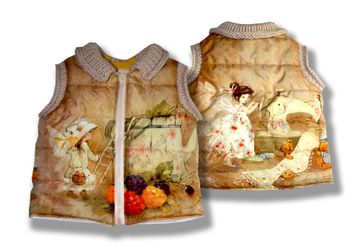 Детская безрукавка с вязаными мотивами "Феечки"