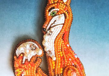 Брошь "Лисичка сестричка"