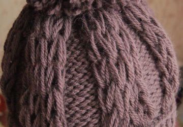 Шапка "Зефиринка" шоколадного оттенка