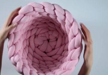 Кровать для кошек и собак из толстой пряжи
