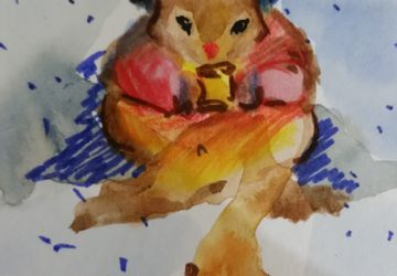 Открытка "милый кролик"