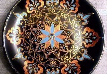 Декоративная тарелка "Айгуль", или лунный цветок