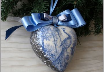 Керамическое сердце "Павлин"