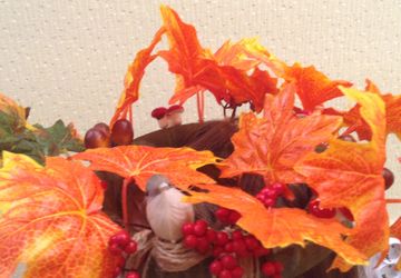 Декоративный осенний венок