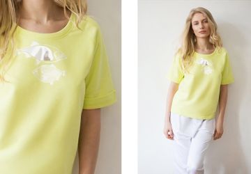 Свитшот с коротким рукавом