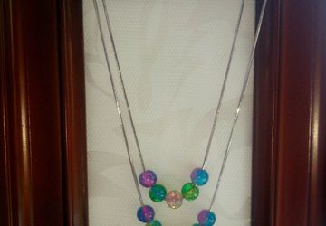 Комплект украшений "Радужное настроение" (колье и серьги)