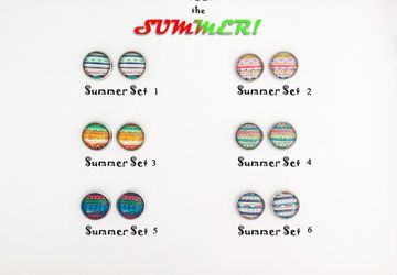 Серьги-кабошоны "Summer set"