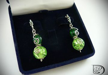 Серьги "Весенний лес"