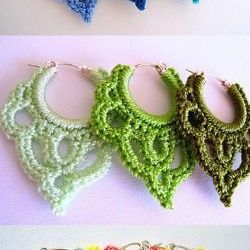 Вязание крючком: Серьги