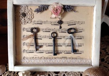 Картина своими руками "Ключи и ноты"