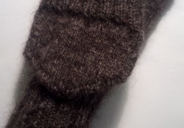 Варежки - трансформеры пуховые, серые