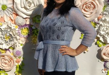 Блузка из кид-мохера на шелке