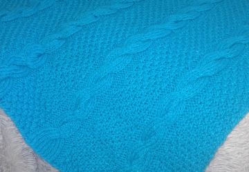 Плед спицами