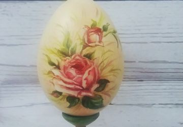 Яйцо шебби шик, расписное