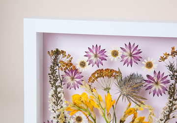 Объемная картина из сухих цветов своими руками.