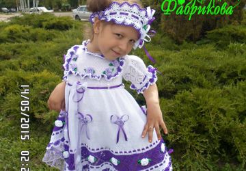 Платье - повязка крючком для девочки