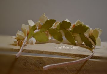 Ободок с композицией из фоамирана"Греция"