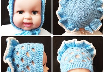 Чепчик вязанный дети новорожденные