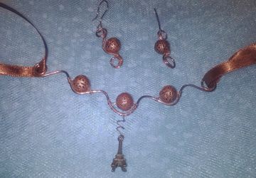 Комплект "Париж", ожерелье + серьги