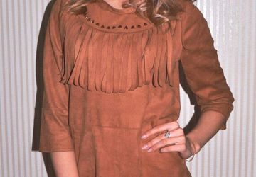 Платье из замши ручной работы