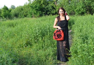  Сумка валяная из чистой шерсти