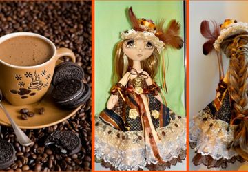 Интерьерная кукла Моника (кофе)