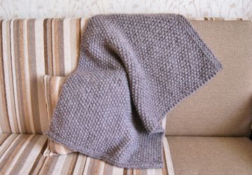 Плед жемчужным узором