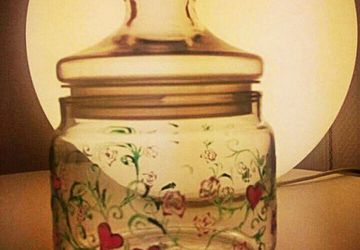 Баночка для сладостей с сердечками и узорами