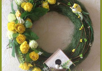 Интерьерный веночек "Весенний день"