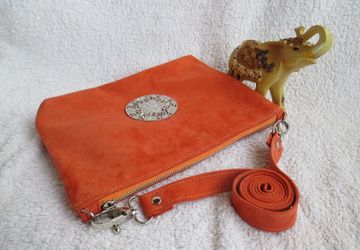 Сумочка "Огненный Феникс" из натуральной замши-велюр