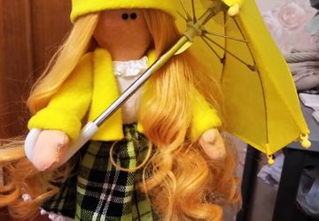 Интерьерная текстильная кукла