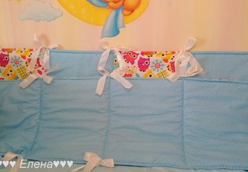 Бортики в детскую кроватку "Совы"