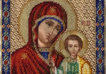 Икона бисером без рамки